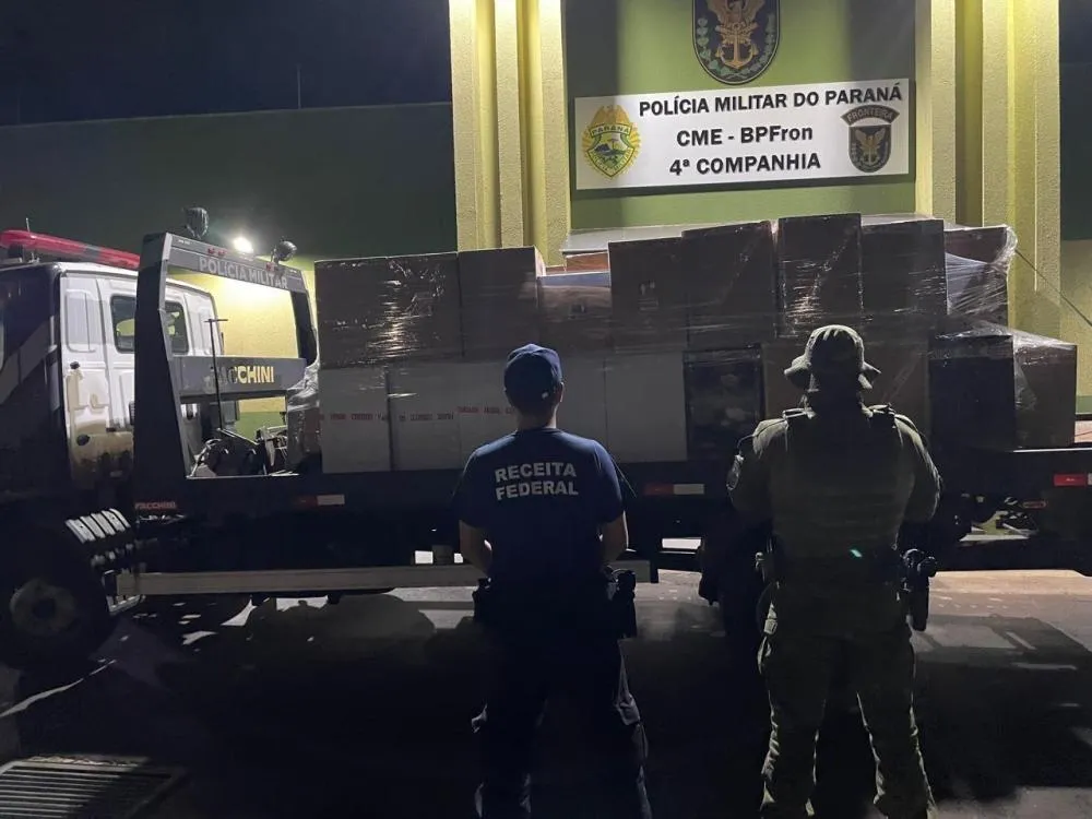 Operação do BPFRON e Receita Federal desarticula central de distribuição clandestina em Umuarama
