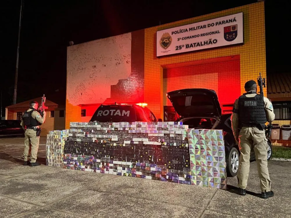 ROTAM estoura depósito de contrabando e apreende R$ 500 mil em cigarros eletrônicos