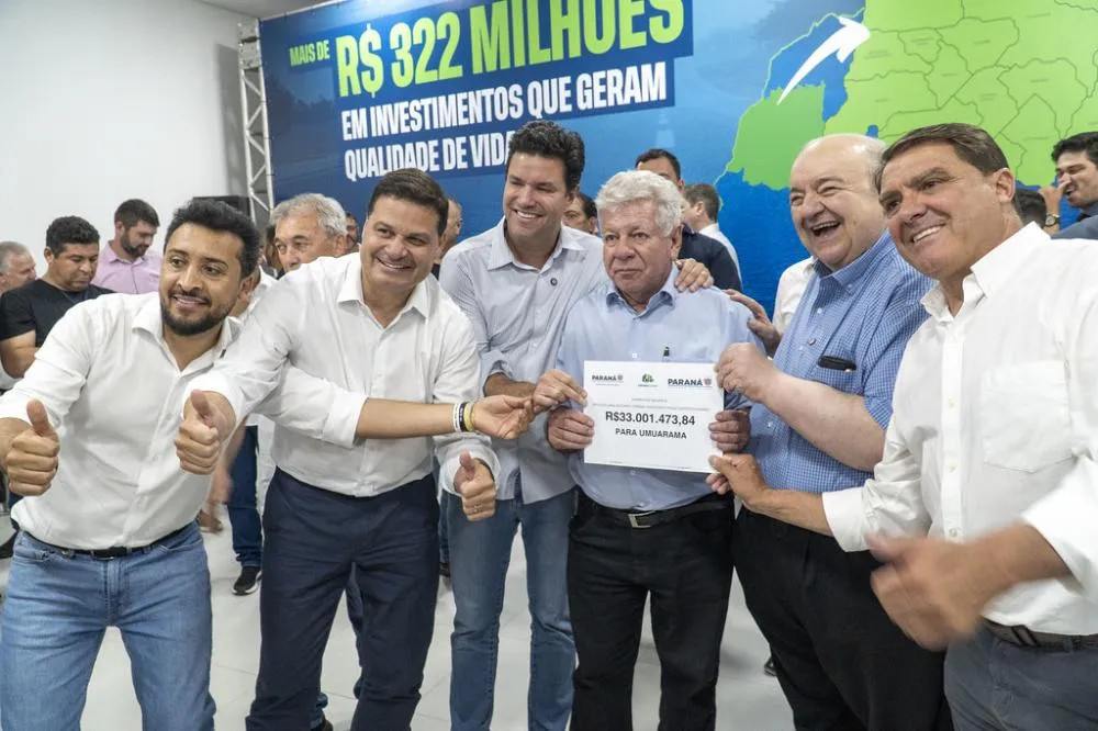 Estado libera R$ 33 milhões a Umuarama para obras e aquisições