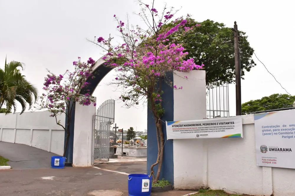 Cemitério Municipal de Umuarama estará com as portas abertas às 6h para visitação