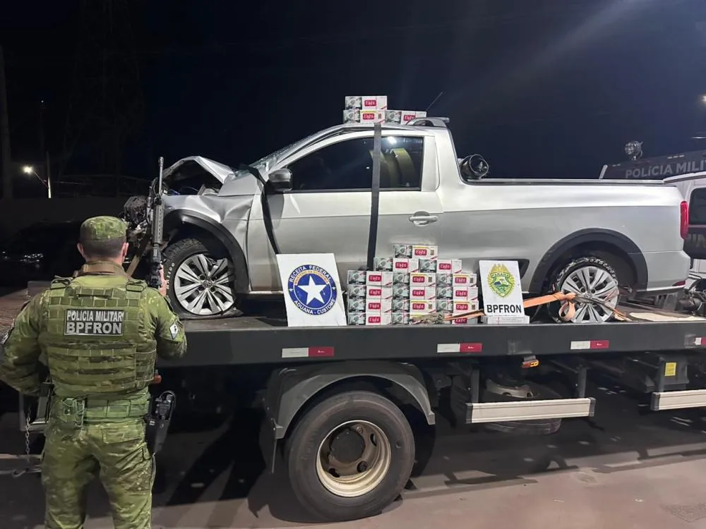 Adolescente é apreendido após perseguição com carro carregado de cigarros na PR-323