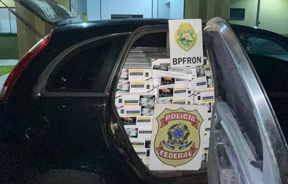 Contrabandista abandona carro lotado e foge por mata após perseguição em Iporã