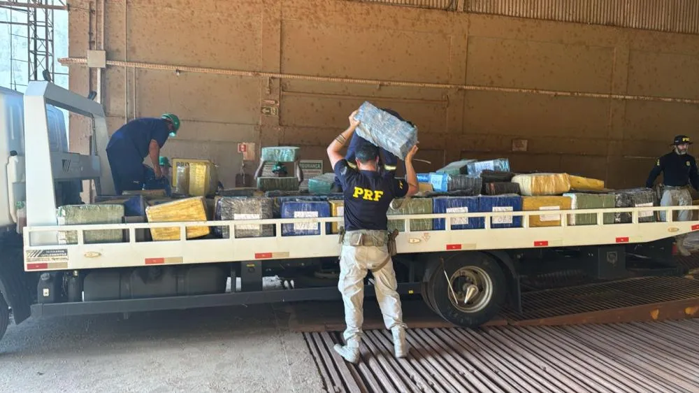 PRF intercepta 3,1 toneladas de maconha escondidas em carga de soja