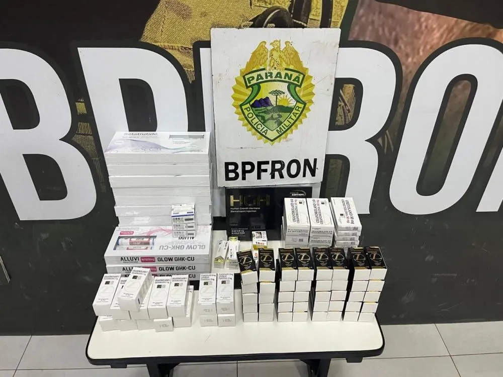 BPFRON apreende carga de medicamentos contrabandeados avaliada em R$ 187 mil em Umuarama 