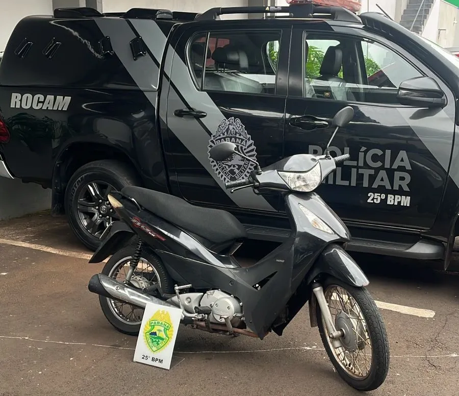 Mulher é presa com motoneta adulterada durante patrulhamento da Rocam em Umuarama