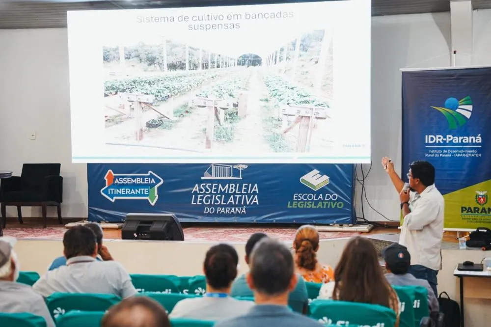 Seminário sobre cultivo de morango em estufa na Expo Umuarama projeta renda para a região