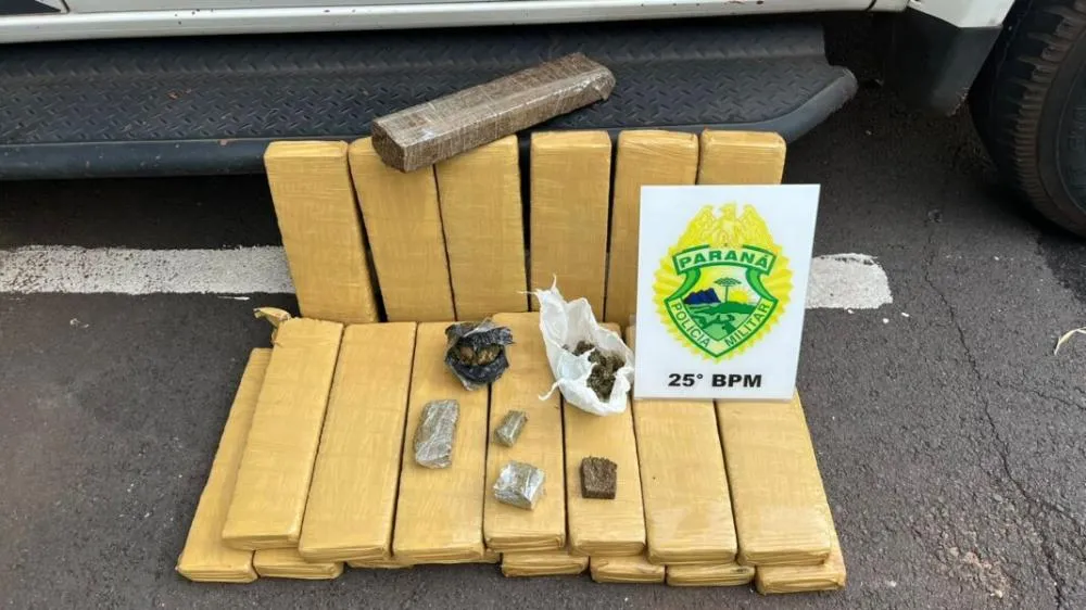 Operação da PM apreende grande quantidade de droga e recupera moto roubada em Ivaté 