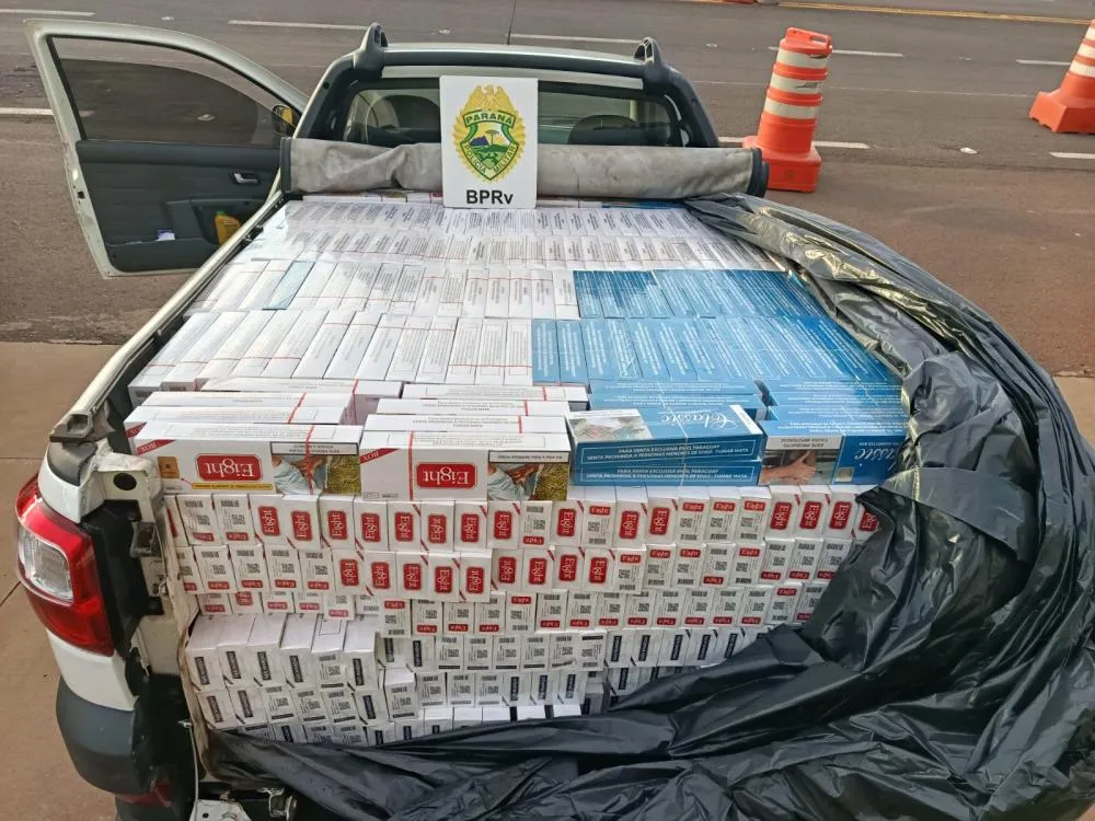 Homem é preso com carga de cigarros contrabandeados na PR-323, em Perobal