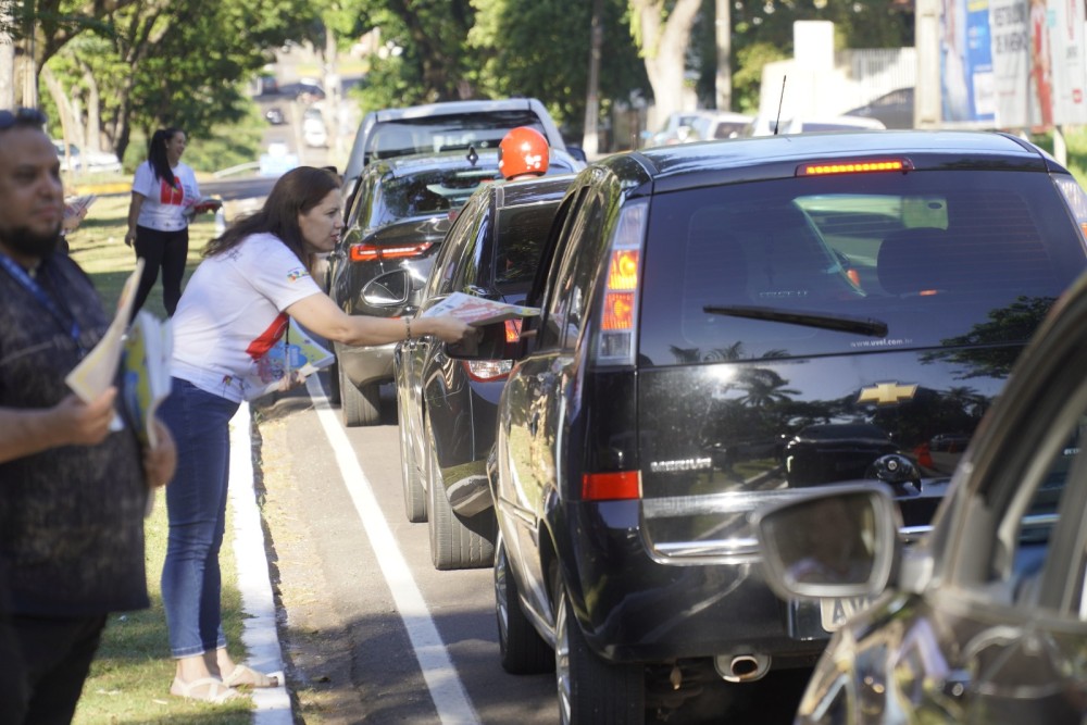 Ação de combate ao trabalho infantil parou o trânsito no centro