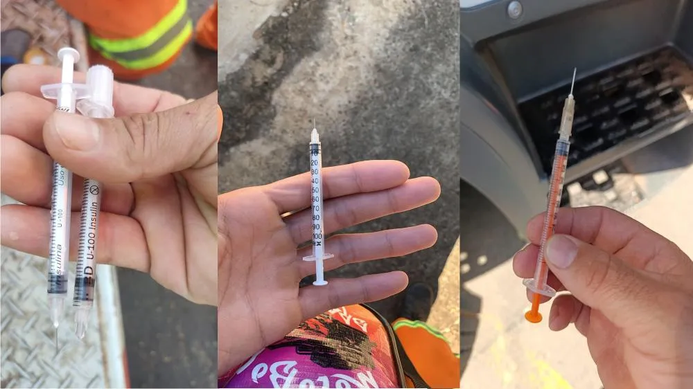 Descarte irregular de agulhas e seringas tem provocado acidentes com garis em Umuarama