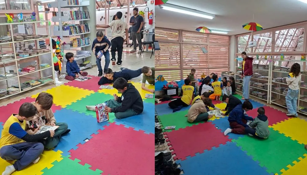 Crianças da Guarda Mirim visitaram Biblioteca Municipal Rocha Pombo