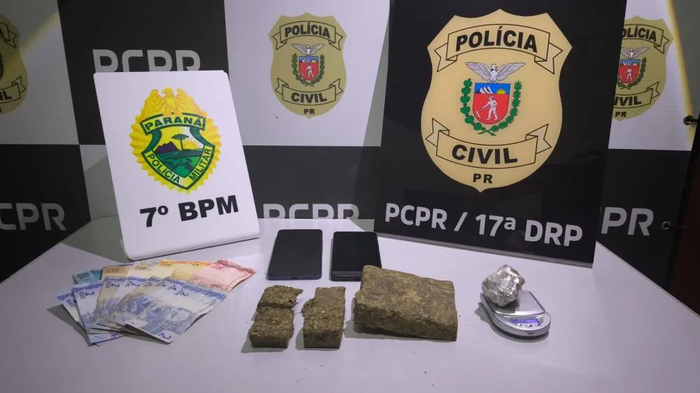 Operação policial prende dois jovens e apreende maconha em Tuneiras do Oeste