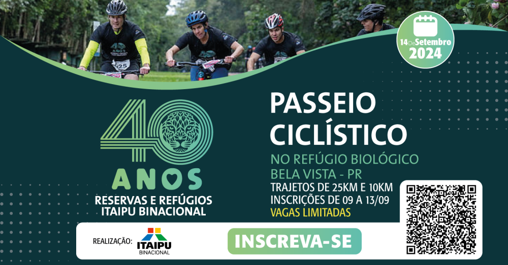 Refúgio Biológico Bela Vista comemora 40 anos com passeio ciclístico inédito