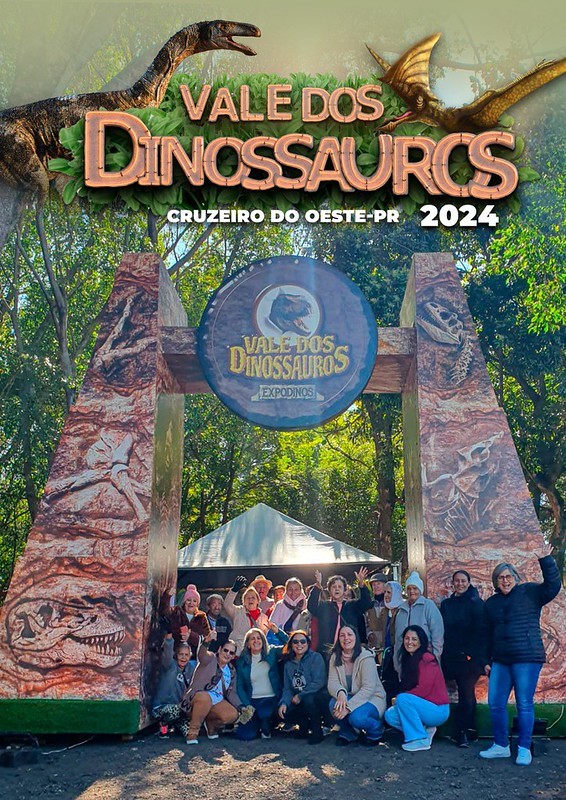 Idosos do SCVFI de Umuarama visitam o Vale dos Dinossauros em Cruzeiro do Oeste