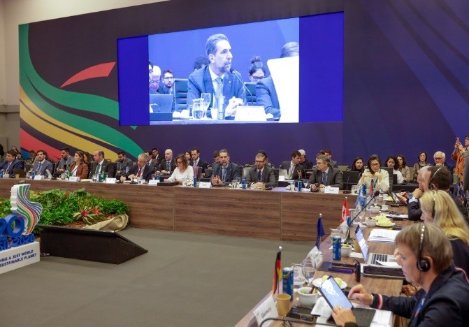 Diretor-geral de Itaipu discursa na reunião ministerial do G20