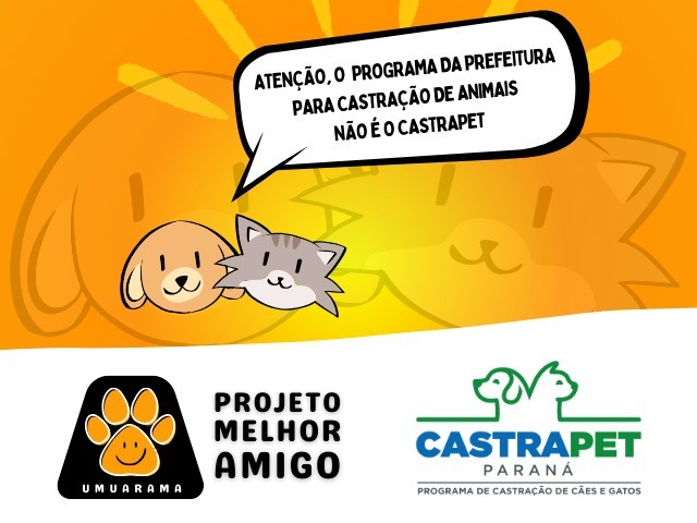 Programa da prefeitura para castração de animais não é o CastraPet