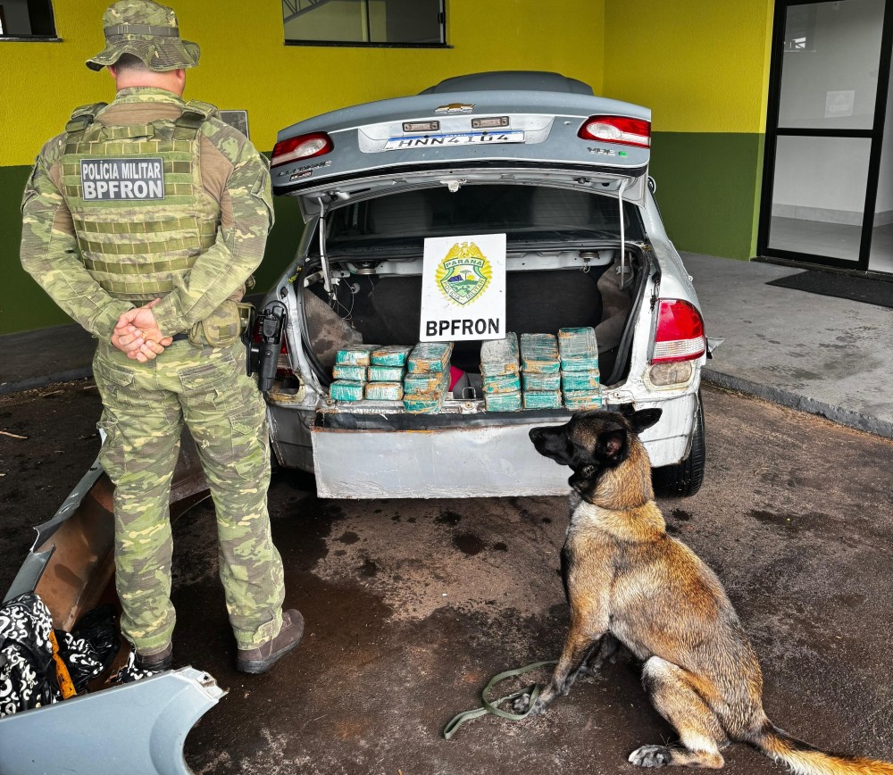 BPFron e Receita Federal apreendem veículo carregado com crack em Umuarama