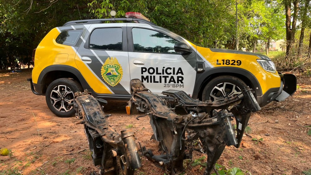 Polícia recupera quadros de motos que foram furtadas no Parque das Jabuticabeiras