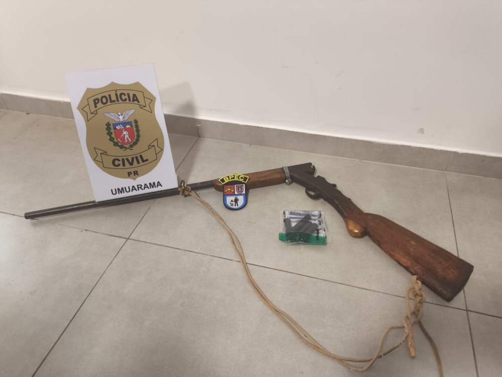 Polícia Civil e Patrulha Escolar apreendem arma de fogo no distrito de Santa Eliza