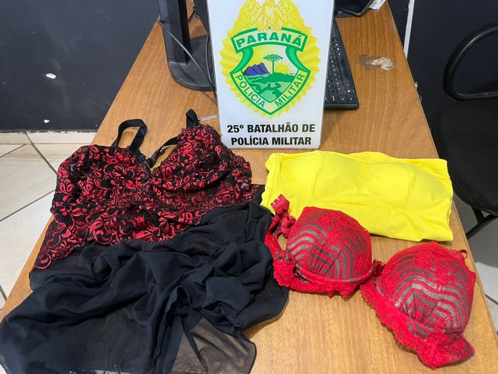 Ladrão de calcinha é capturado pela PM depois de furtar lingeries de varais em duas residências