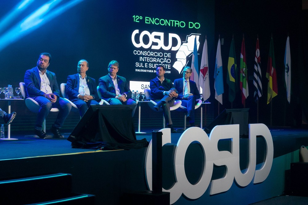 Governador anuncia no Cosud criação de um banco de fomento para estados do Sul e Sudeste 