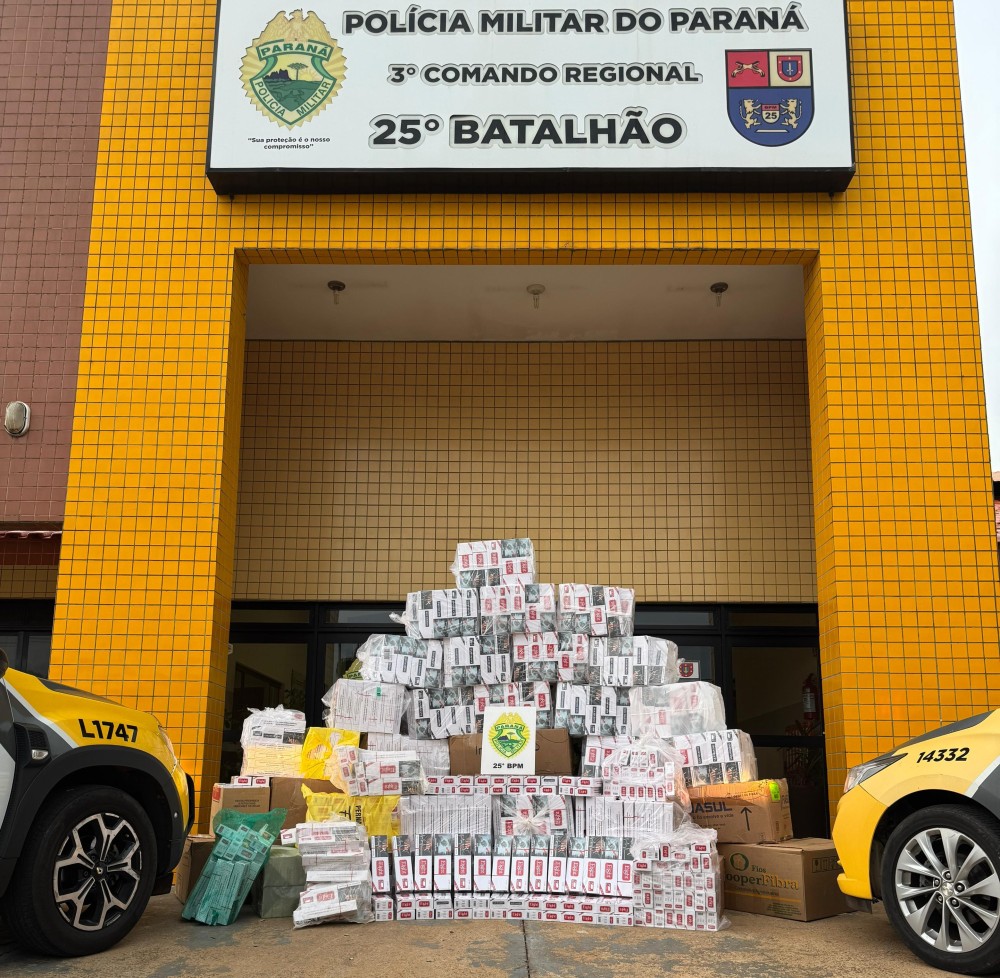 Residência no Ouro Branco servia como depósito de cigarros contrabandeados. PM apreendeu ali, mais de 2 mil pacotes