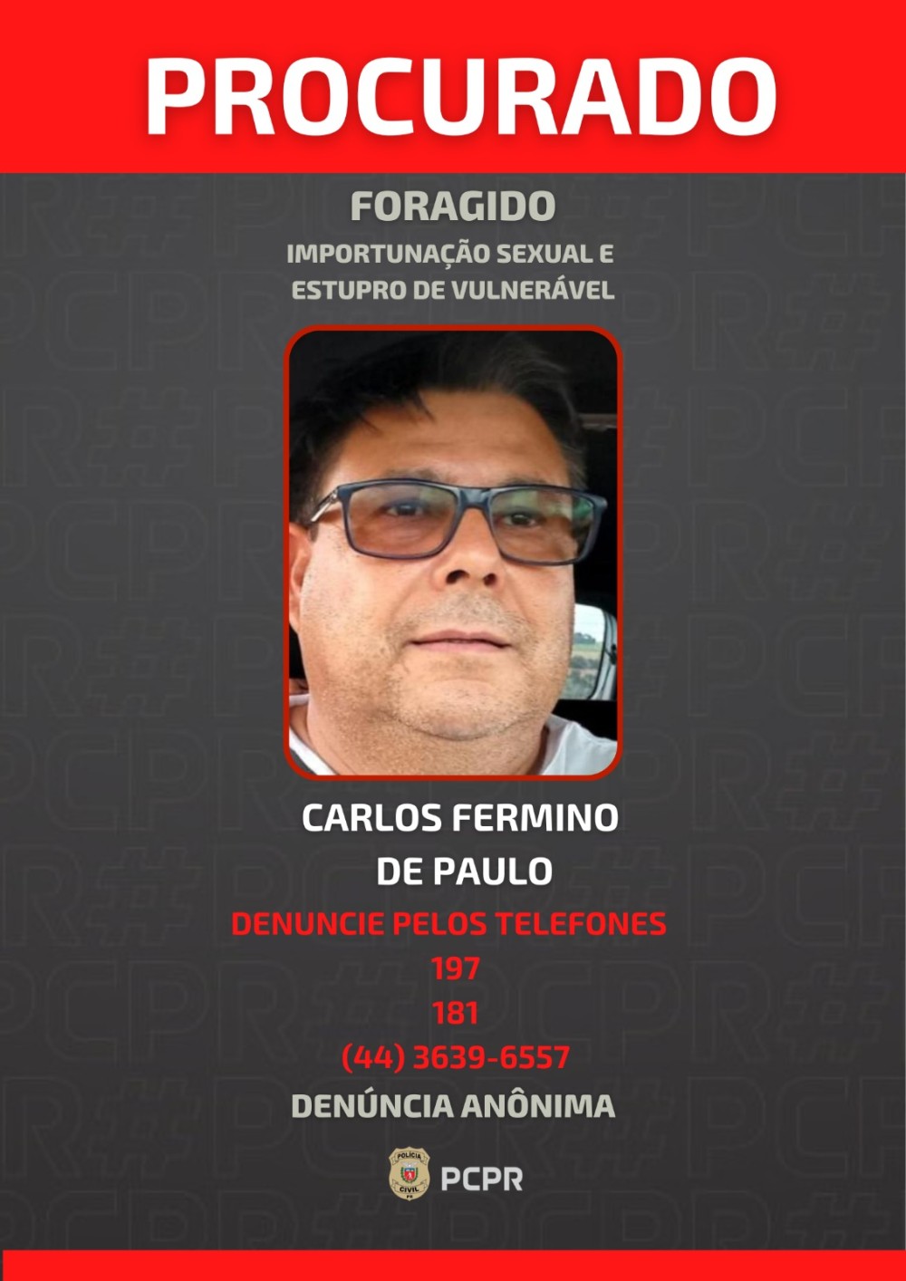 Professor investigado por crime sexual em Umuarama é considerado foragido