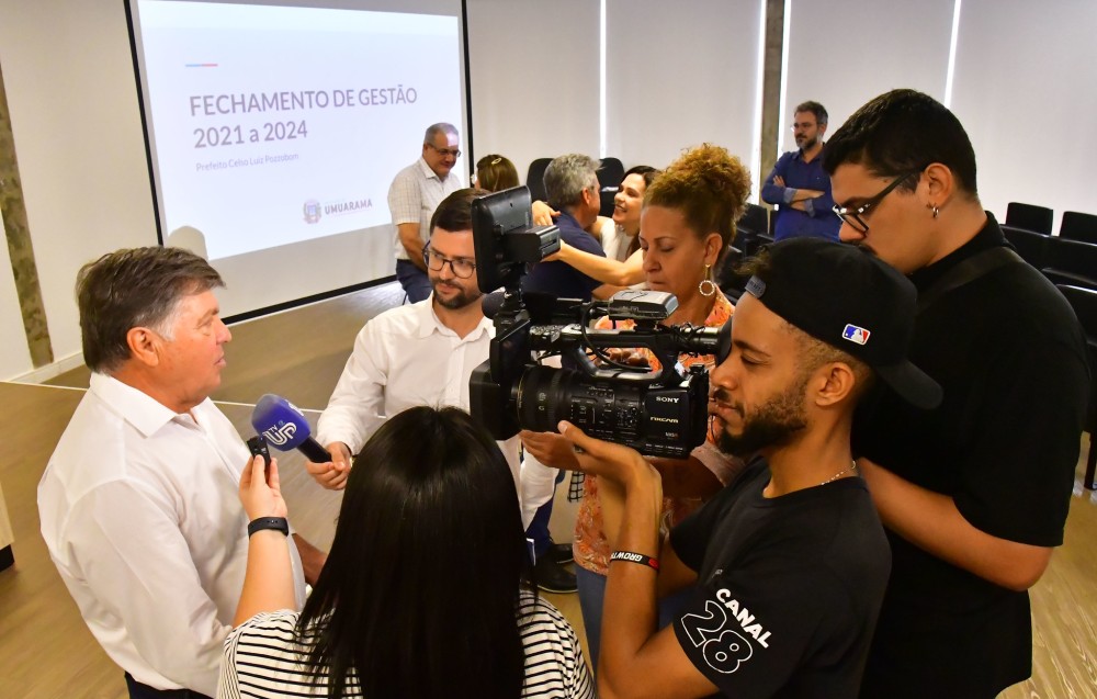 Celso Pozzobom reúne a imprensa para apresentar relatório de fechamento de gestão