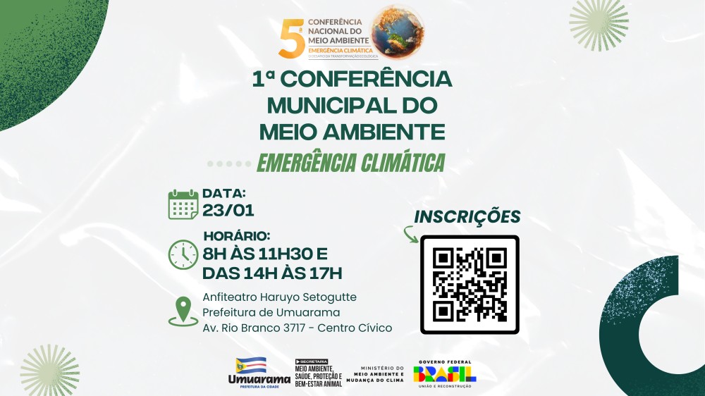 População é esperada para Conferência Municipal do Meio Ambiente; inscrições estão abertas