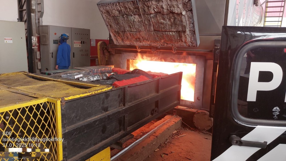 Polícia Civil incinerou quase 4 toneladas de drogas em Umuarama