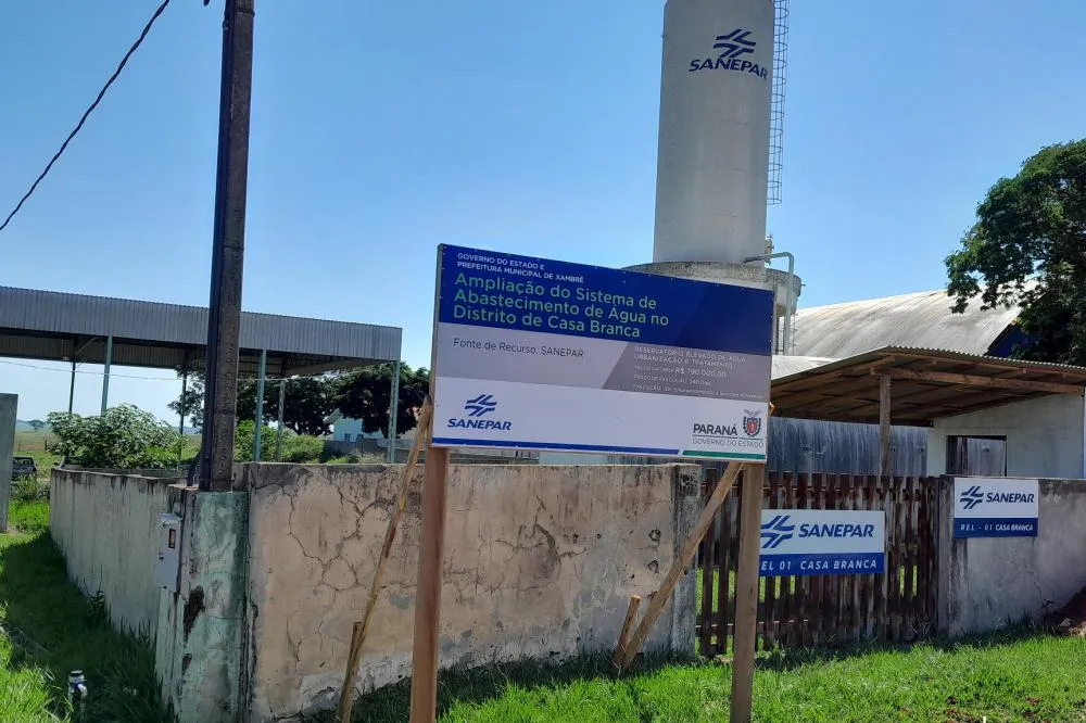 Sanepar amplia abastecimento em dois distritos de Xambrê