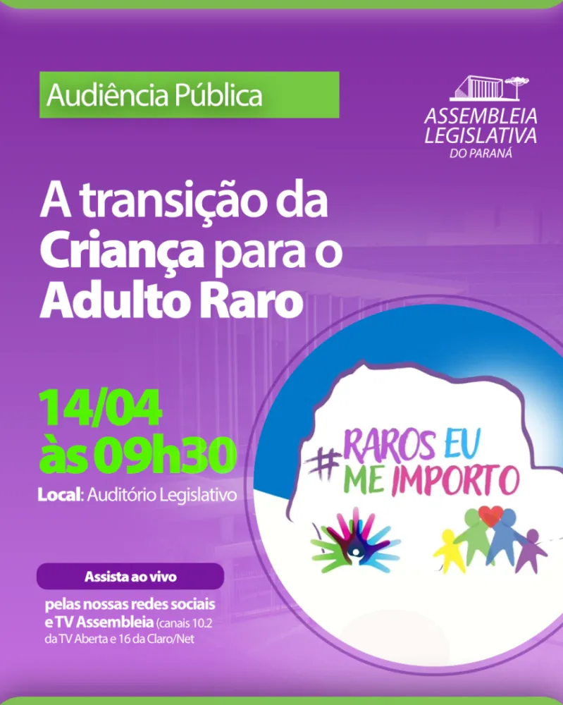Audiência pública vai debater transição da infância para o adulto com doença rara