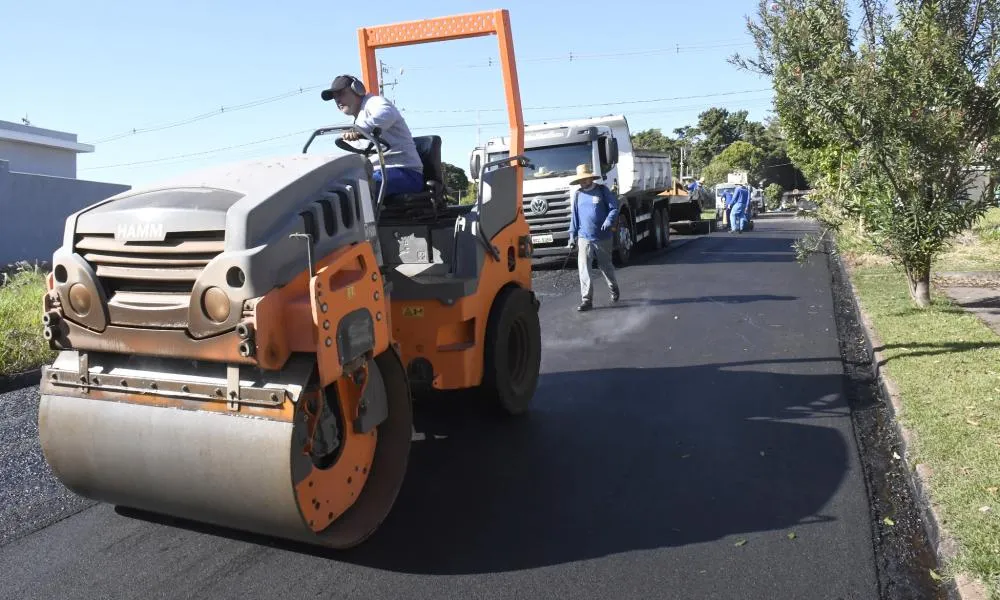 Reperfilamento melhora condições de tráfego em ruas do Jardim Melhoramentos