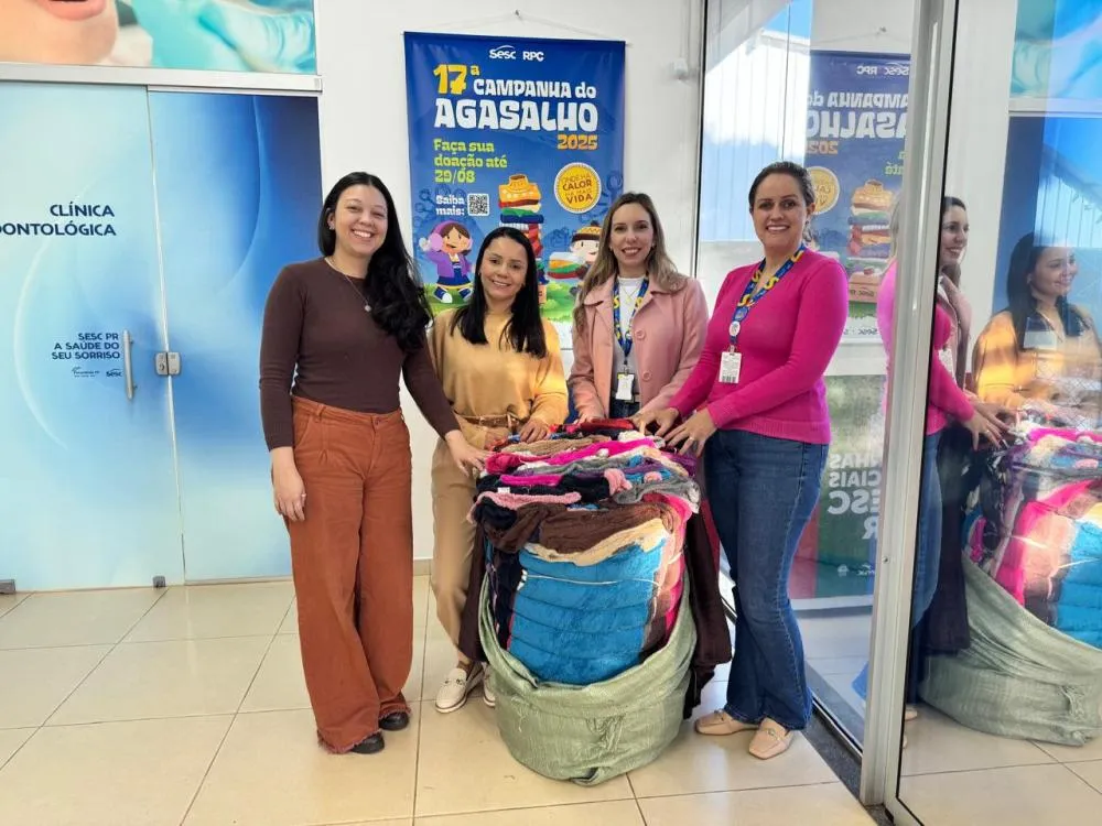 Conjove entrega 150 mantas para Campanha do Agasalho do Sesc-PR